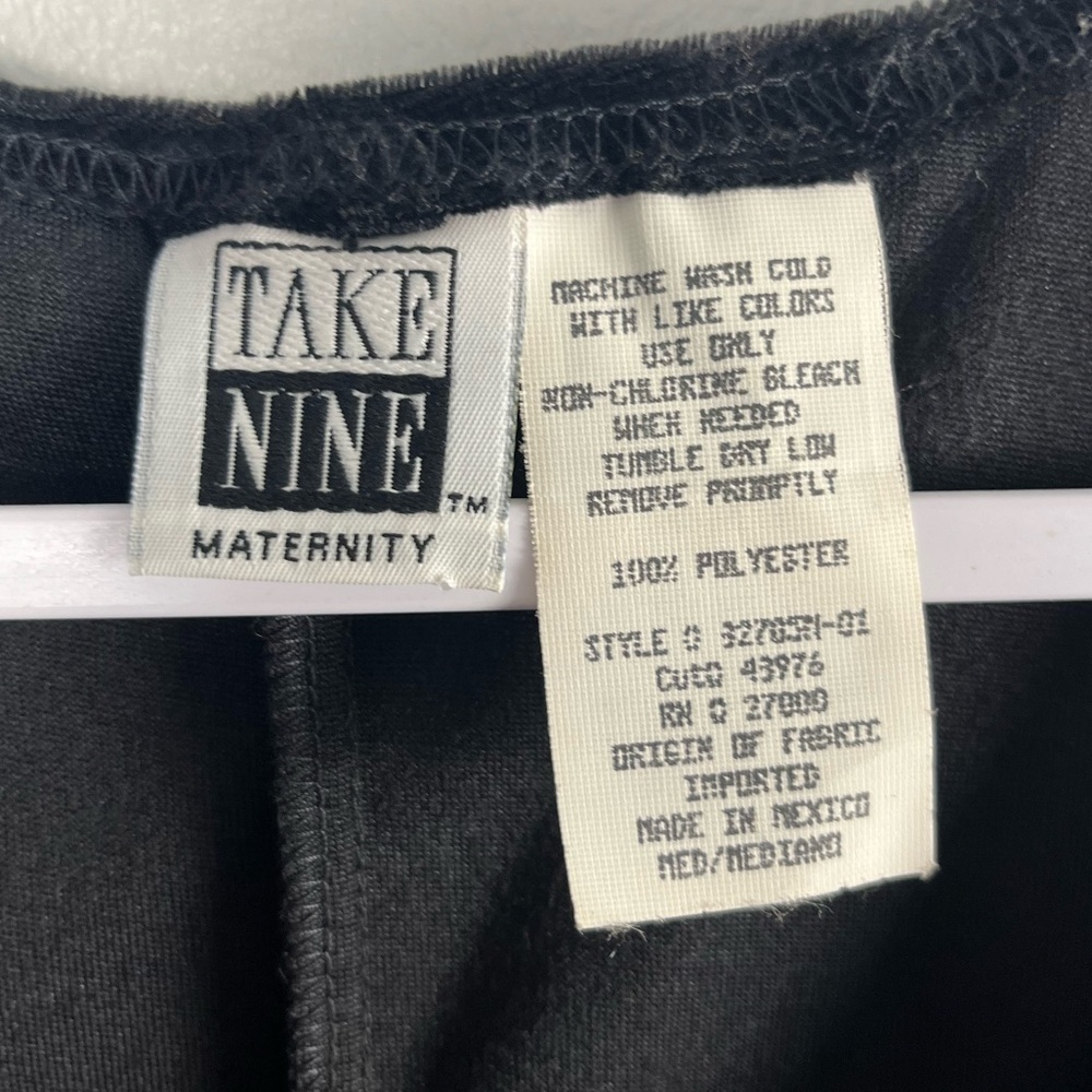 Vintage 90s Take Two Maternity Black Velvet Dress size medium - Picture 4 of 4